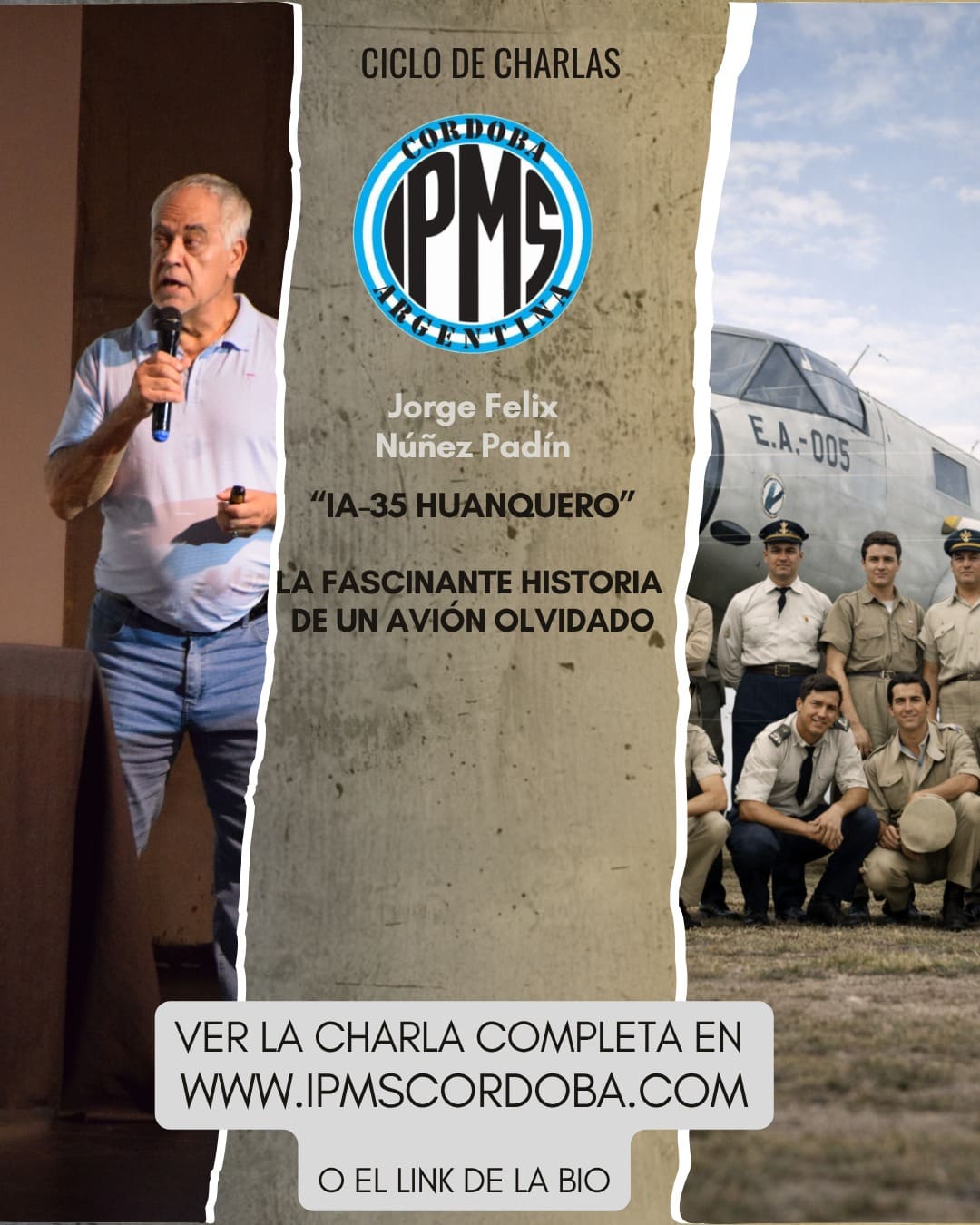En la 4ª Expo IPMS Córdoba tuvimos el honor de escuchar al Ing. Jorge Félix Núñez Padín, autor de más de 100 monografías de Editorial Australis, quien nos llevó por el desarrollo, las variantes y el legado del IA‑35 Huanquero, una de las plataformas más versátiles creadas por la Fábrica Militar de Aviones.
Un recorrido imprescindible para quienes aman la aviación, el modelismo y la historia aeronáutica argentina.
Artículo completo en la web del IPMS.
Etiquetas:
#IA35Huanquero #AviaciónArgentina #IPMSCórdoba #ExpoIPMSCórdoba #HistoriaAeronáutica #NúñezPadín #EditorialAustralis #Modelismo #Plastimodelismo #FMA #IndustriaAeronáuticaArgentina