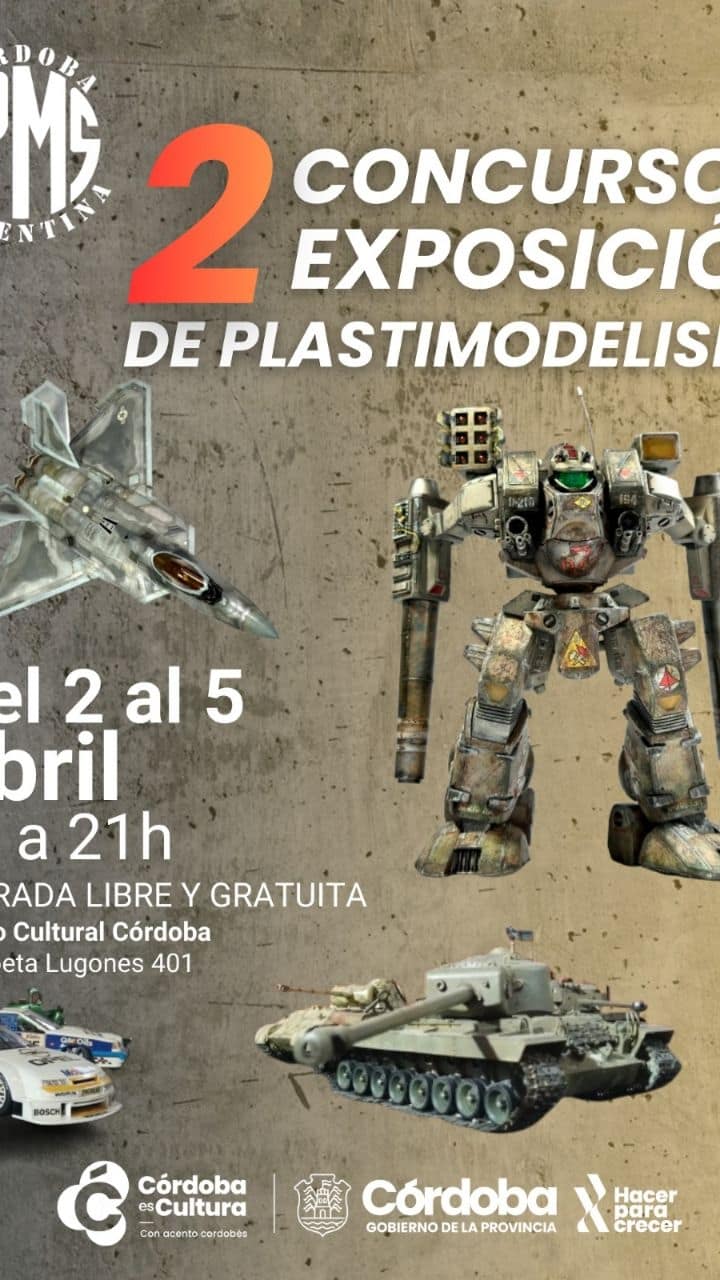 2° Concurso Regional y 4ª Exposición Anual de IPMS Córdoba.¡Atención modelistas!
El evento más importante del modelismo estático en la región ya tiene fecha.
Llega el 2º Concurso Regional y la 4ª Exposición Anual de IPMS Córdoba, un encuentro que reúne a los mejores constructores, coleccionistas y apasionados del hobby.
Este año te espera una jornada llena de creatividad, técnica y modelos que te van a sorprender.
Si sos principiante, experto o simplemente amante del plastimodelismo, este es tu lugar para aprender, mostrar tu trabajo y ser parte de una comunidad que crece todos los días.
Prepará tus piezas, afiná los detalles…
¡y viví el evento más esperado del año!
+ Info en www.ipmscordoba.com

#IPMSCordoba #ConcursoRegional #ExposiciónAnual #ModelismoEstático #Plastimodelismo ScaleModeling ModelismoArgentina ScaleModels ModelKit ModelBuilding Miniatures ModelShow Maquetas Dioramas CórdobaArgentina VillaAllende ModelismoCórdoba